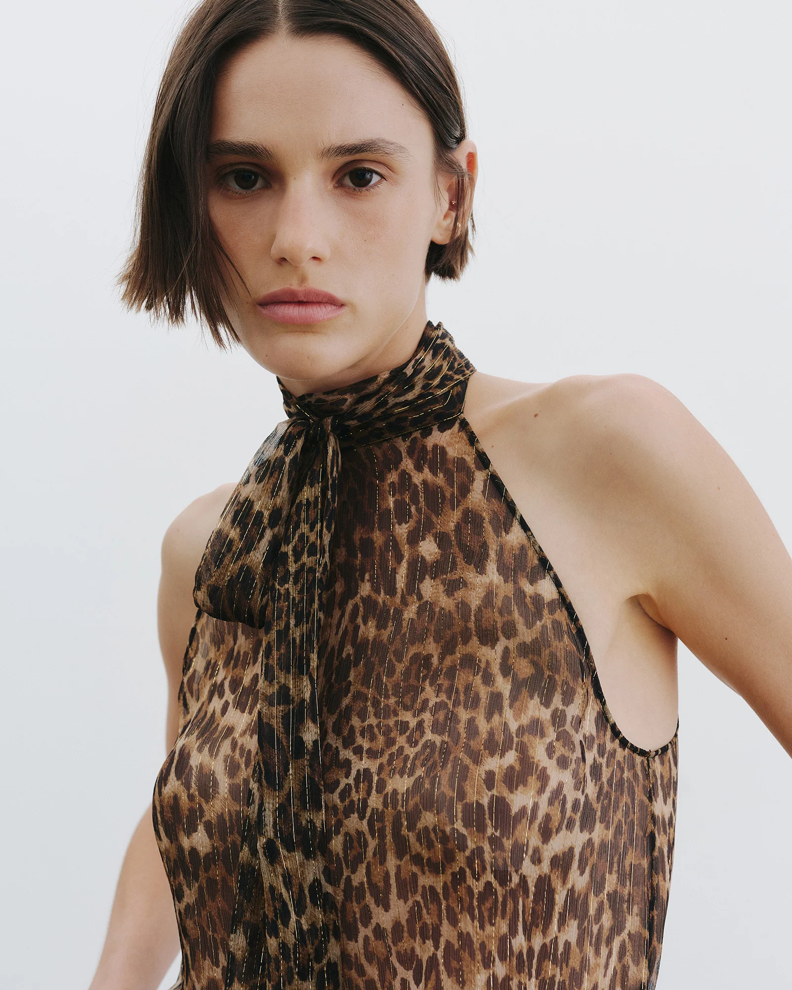 ALLA SILK HALTERNECK TOP - Image 3